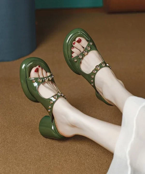 Sandalias de tacón grueso