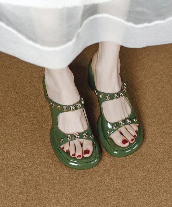 Sandalias de tacón grueso